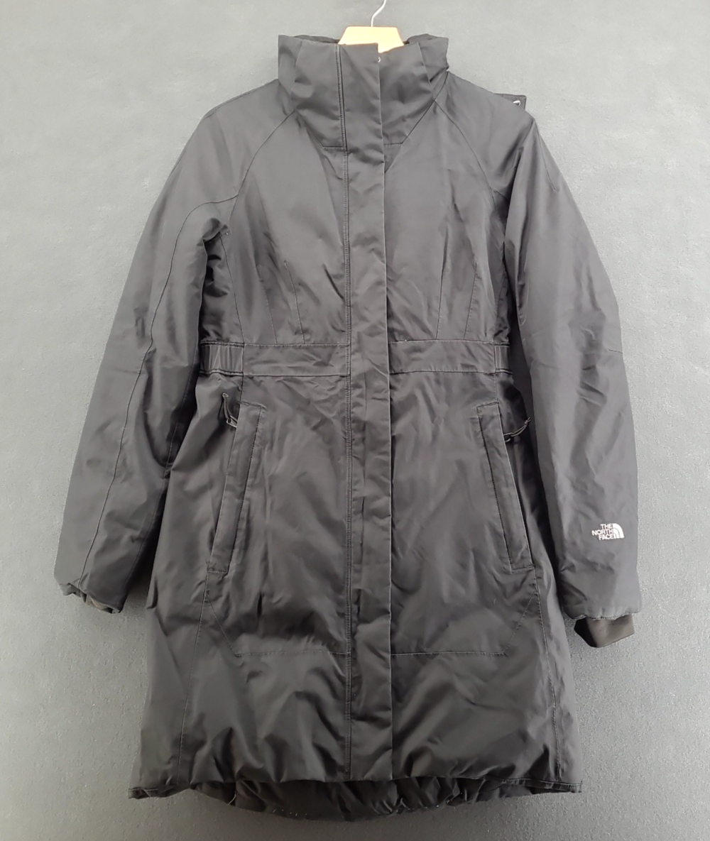 The North Face Arctic Parka Jacket Black 550 Down DryVent Hooded Coat Womens S